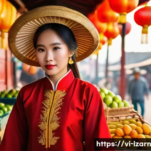 최고의 학습 루틴을 위한 필수 요소 - **Prompt:** A young Vietnamese woman in a traditional Ao Dai (red with gold embroidery), standing in...