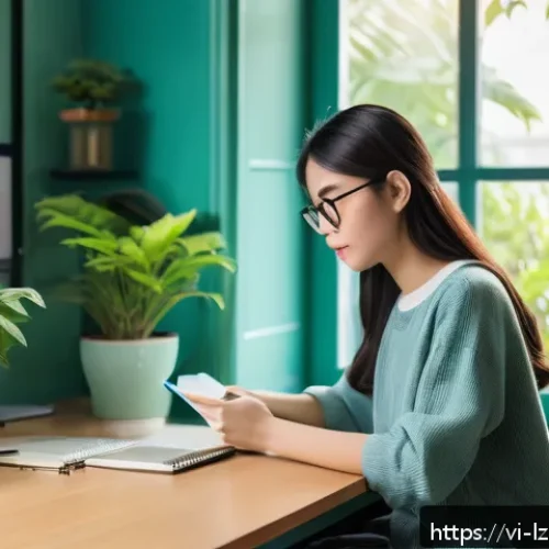 Home 33 스트레스 관리와 학습 루틴 설정하기 - A cozy, well-organized Vietnamese student’s study corner in a bright room with natural light coming ...